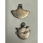 Vintage Harley Davidson Motorycle (2) Sterling Bracelet Charms 50 Years + 100 Years