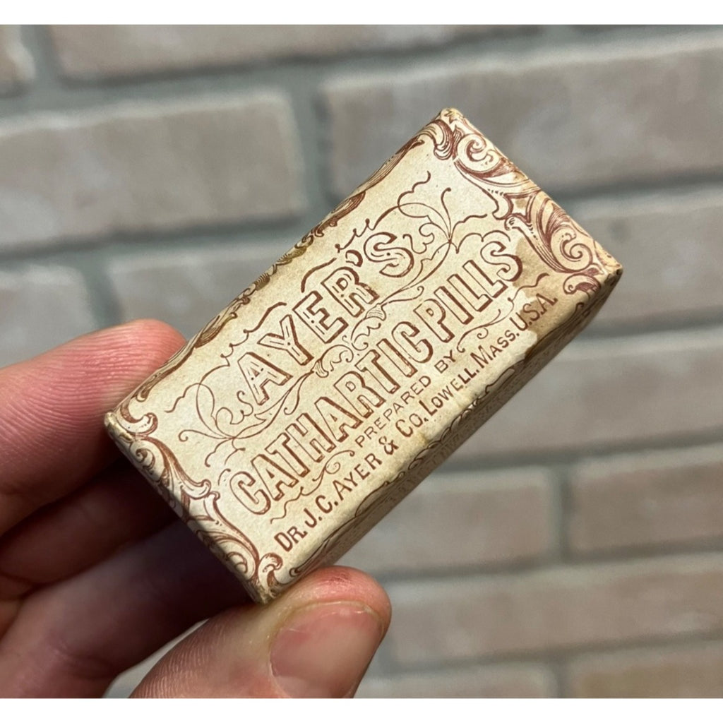 Vintage 1890s Ayer’s Cathartic Pills NOS Sealed Pharmacy Quack Medicine Box