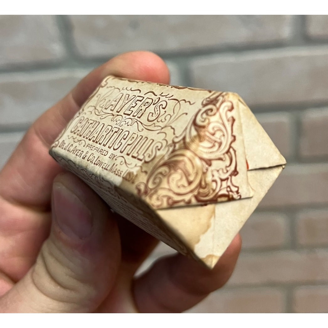 Vintage 1890s Ayer’s Cathartic Pills NOS Sealed Pharmacy Quack Medicine Box