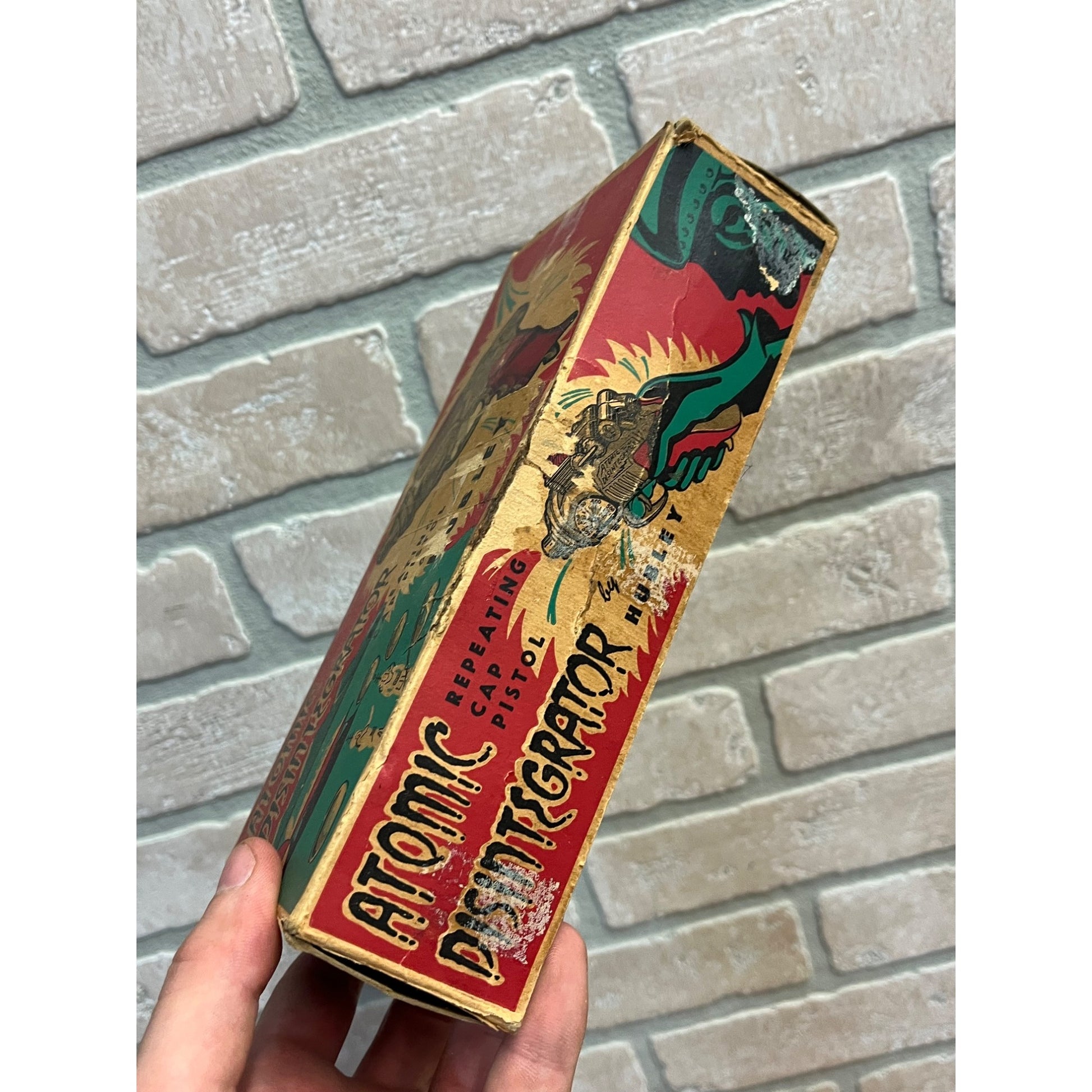 Vintage Hubley Atomic Disintegrator Space Laser Cap Gun Toy w/ Orig. Box