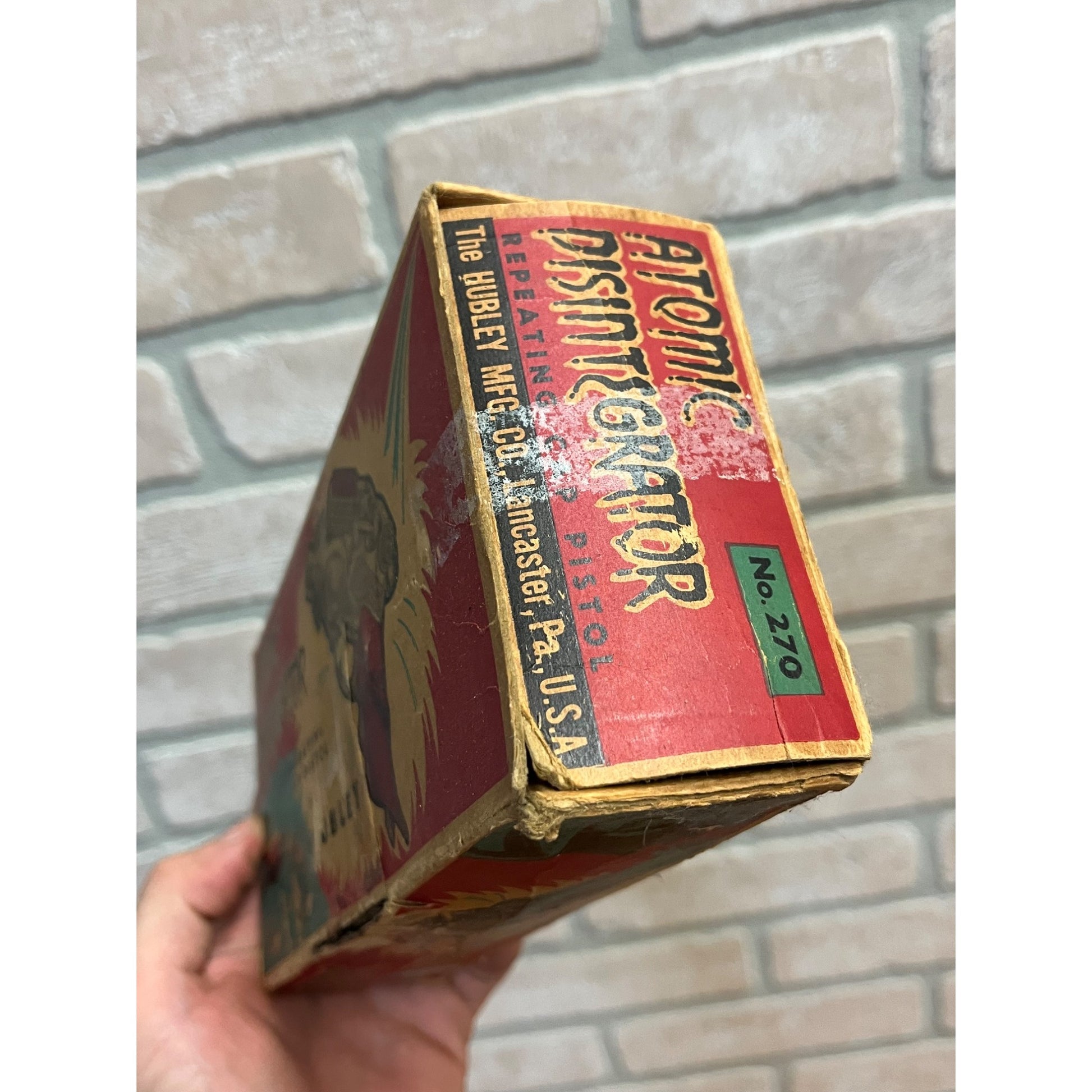 Vintage Hubley Atomic Disintegrator Space Laser Cap Gun Toy w/ Orig. Box