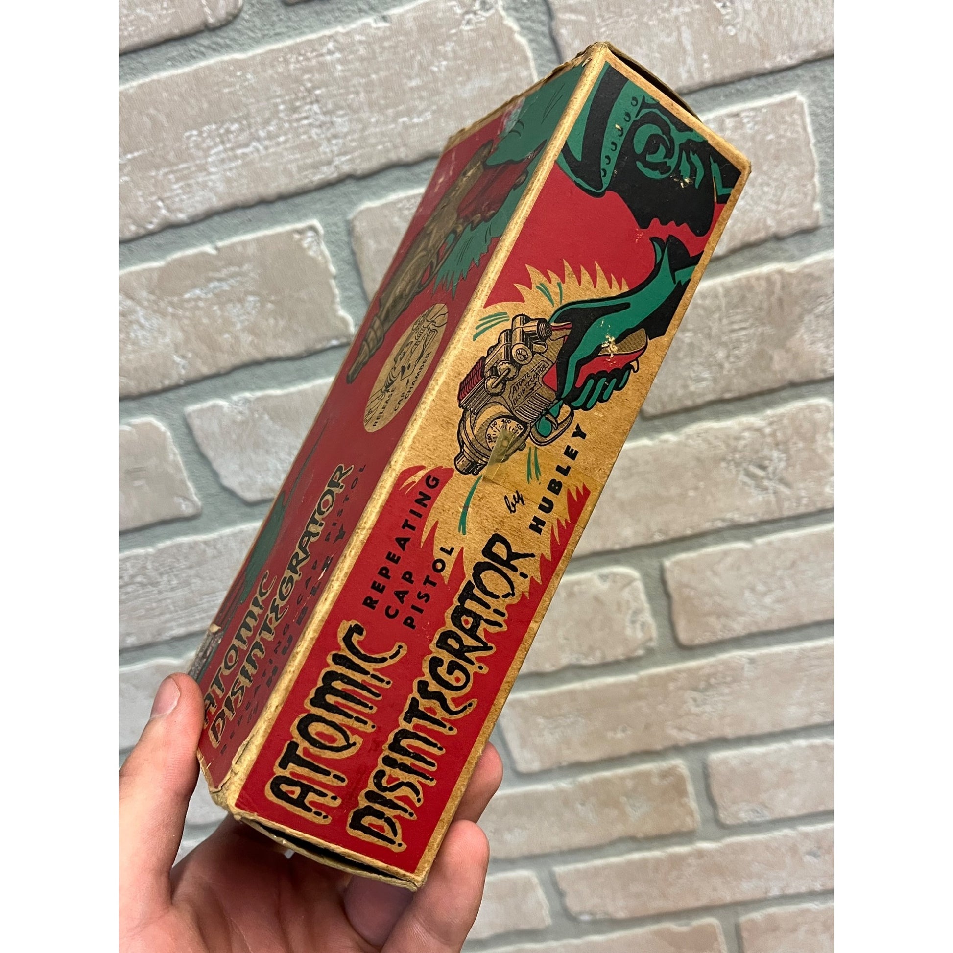 Vintage Hubley Atomic Disintegrator Space Laser Cap Gun Toy w/ Orig. Box