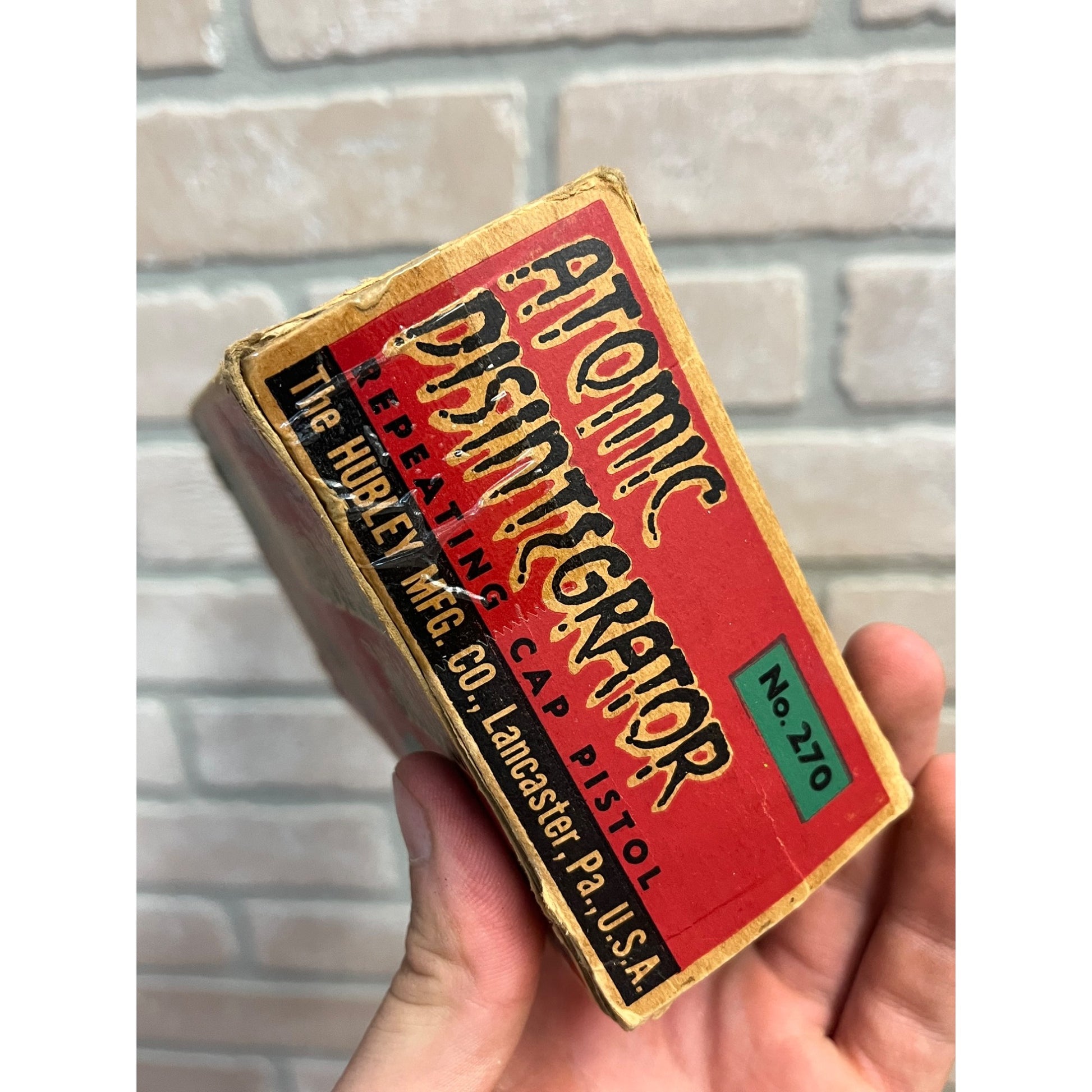 Vintage Hubley Atomic Disintegrator Space Laser Cap Gun Toy w/ Orig. Box