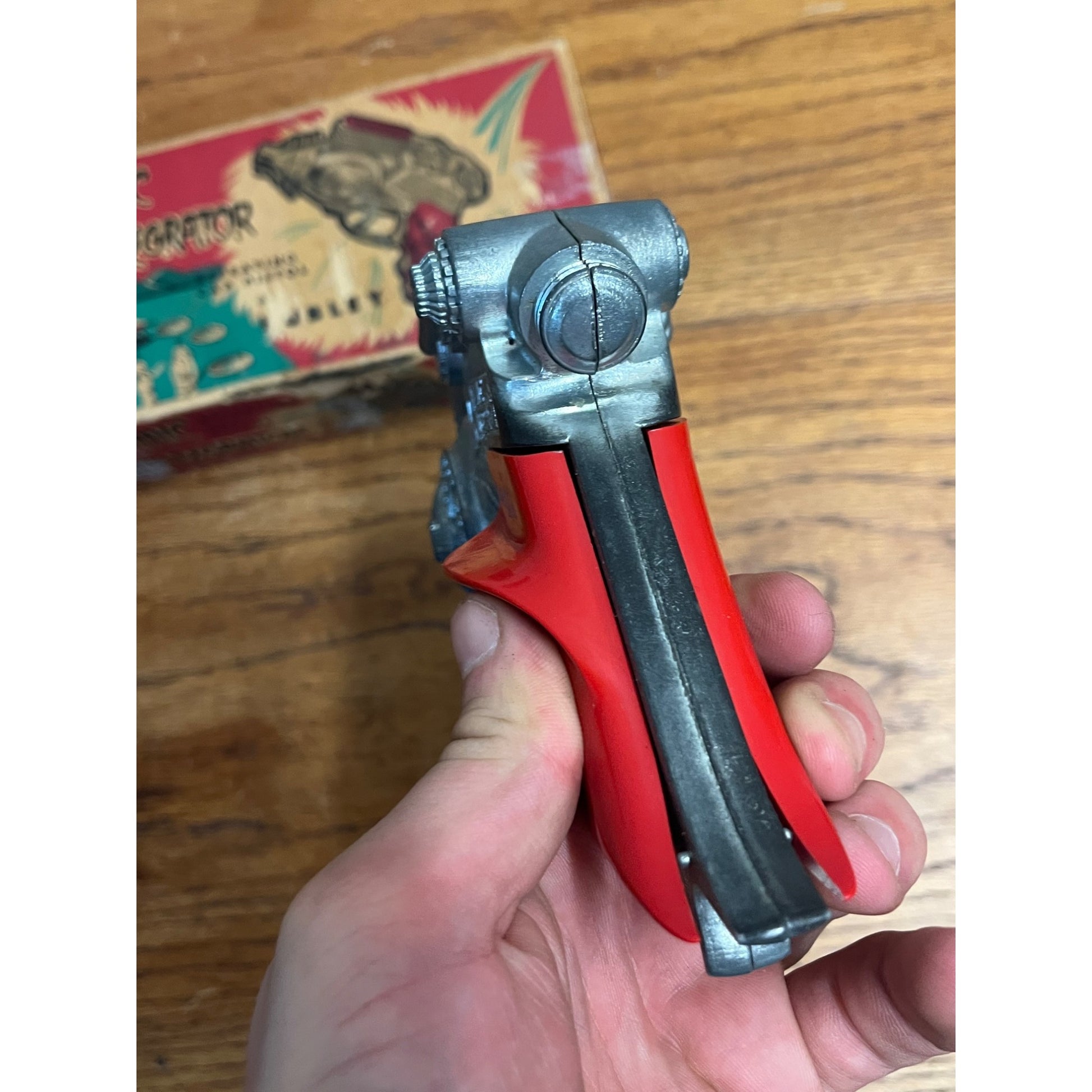 Vintage Hubley Atomic Disintegrator Space Laser Cap Gun Toy w/ Orig. Box