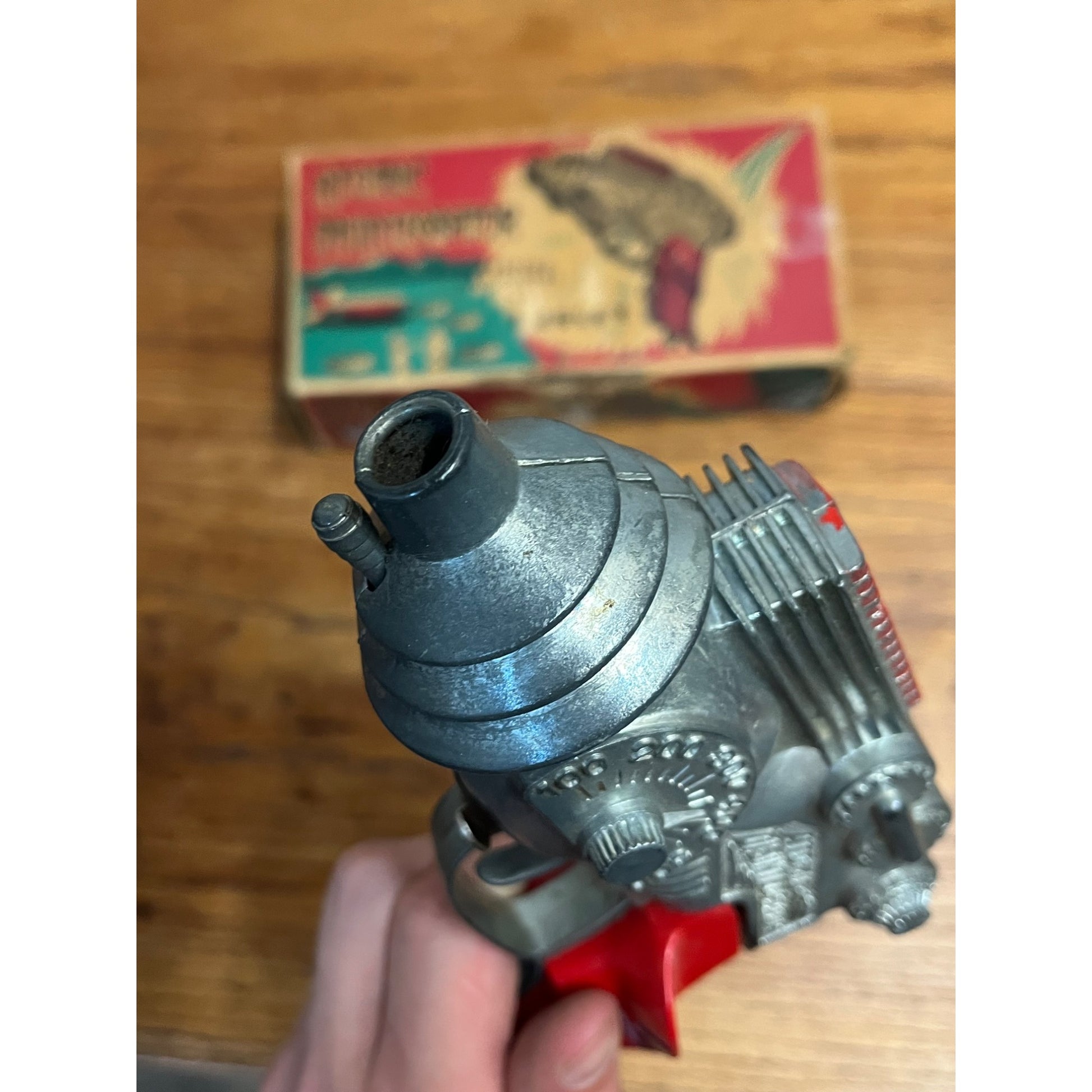 Vintage Hubley Atomic Disintegrator Space Laser Cap Gun Toy w/ Orig. Box