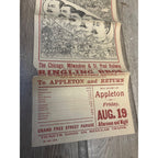 Vintage c1910 Ringling Bros Circus Milwaukee Road Railroad Broadside Poster Bill