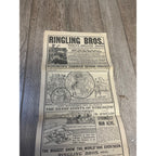 Vintage c1910 Ringling Bros Circus Milwaukee Road Railroad Broadside Poster Bill