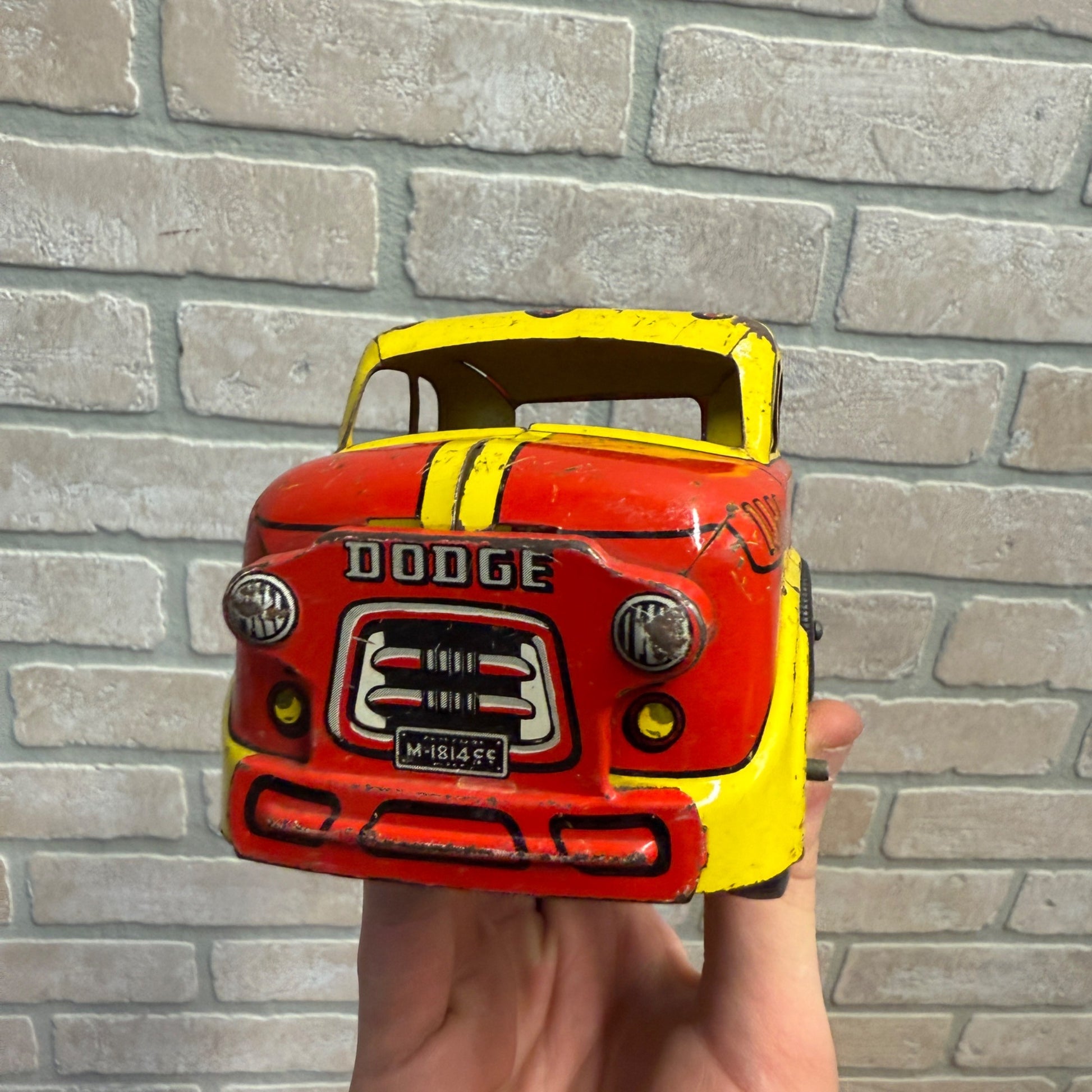 Vintage 1950s-60s Marx Tin/ Pressed Steel Dodge Truck for Roy Rogers Trailer