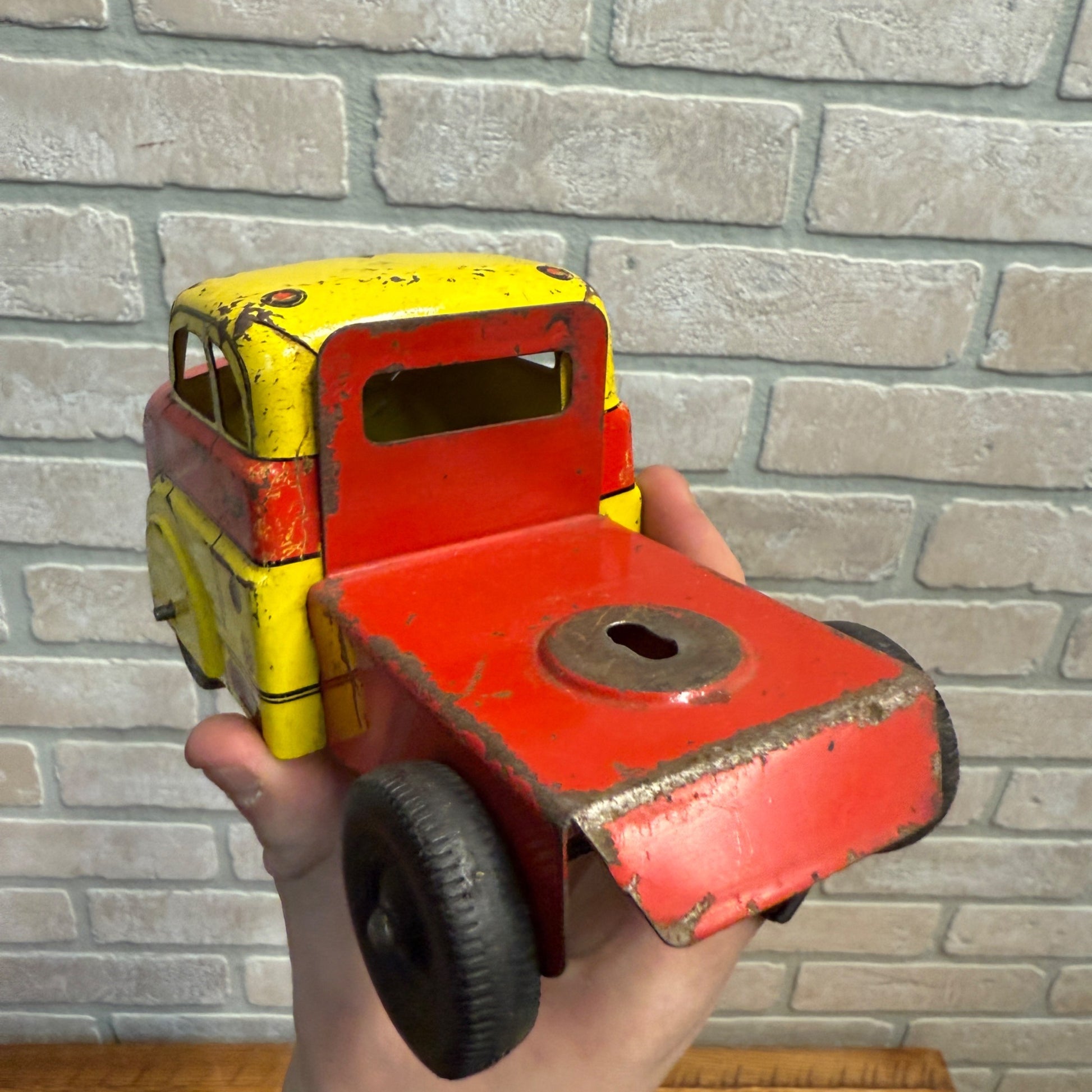 Vintage 1950s-60s Marx Tin/ Pressed Steel Dodge Truck for Roy Rogers Trailer