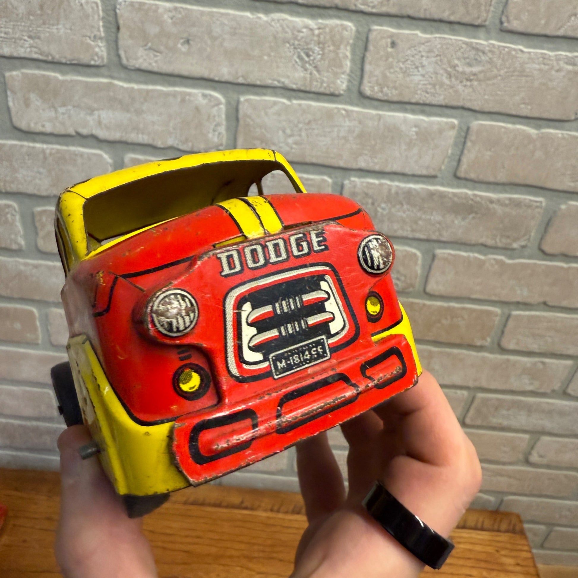 Vintage 1950s-60s Marx Tin/ Pressed Steel Dodge Truck for Roy Rogers Trailer