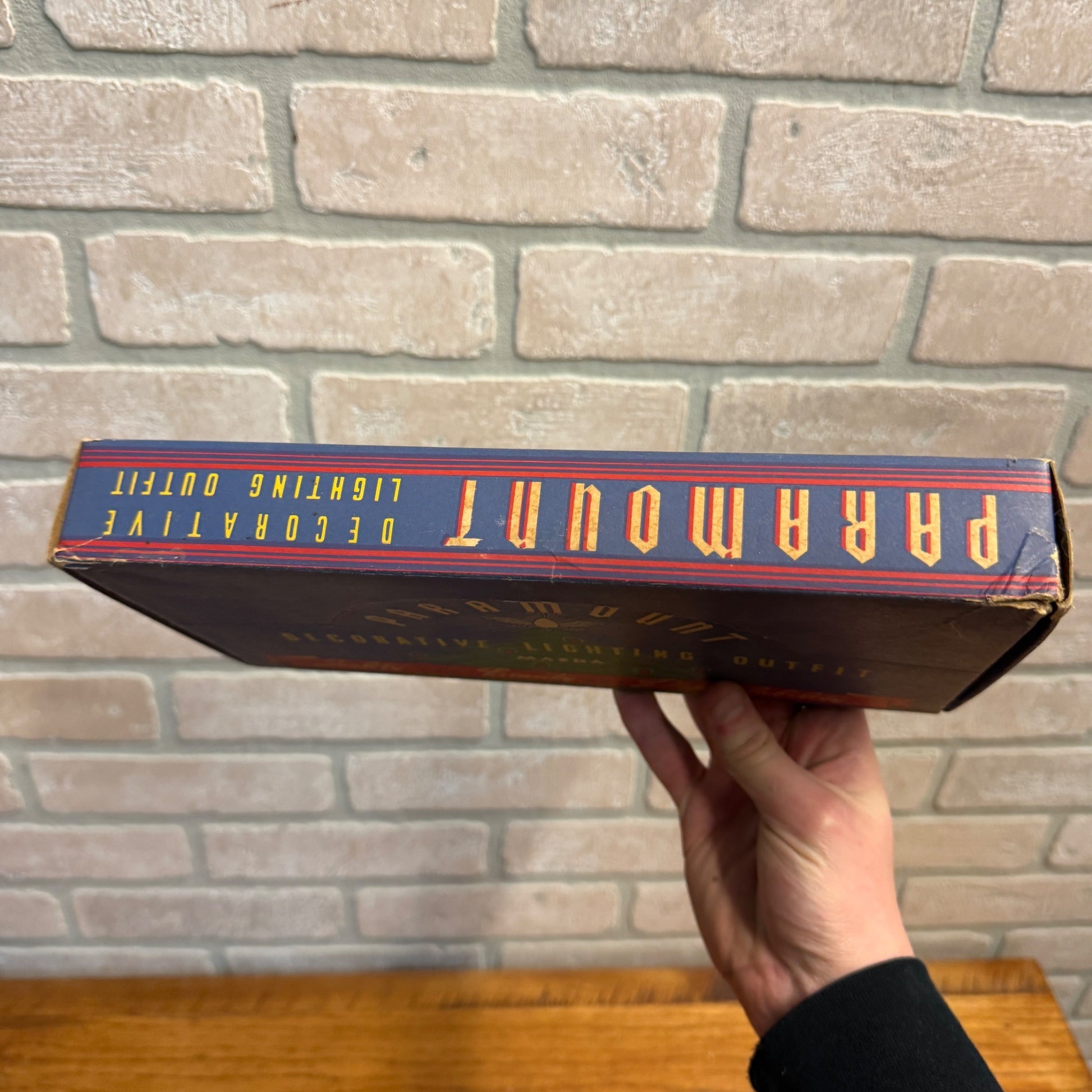 Vintage Christmas Lights Xmas Box Decor Paramount Box Only Mazda