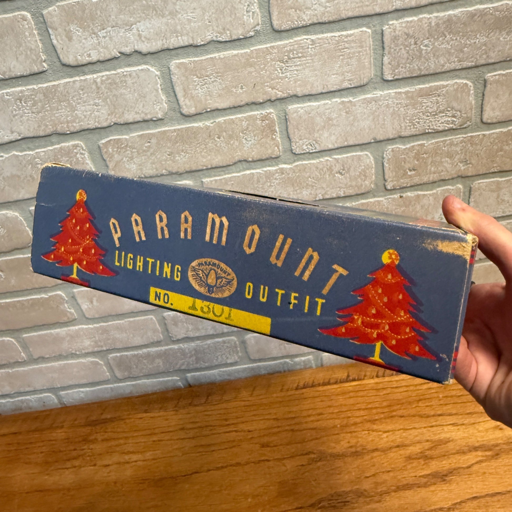 Vintage Christmas Lights Xmas Box Decor Paramount Box Only Mazda