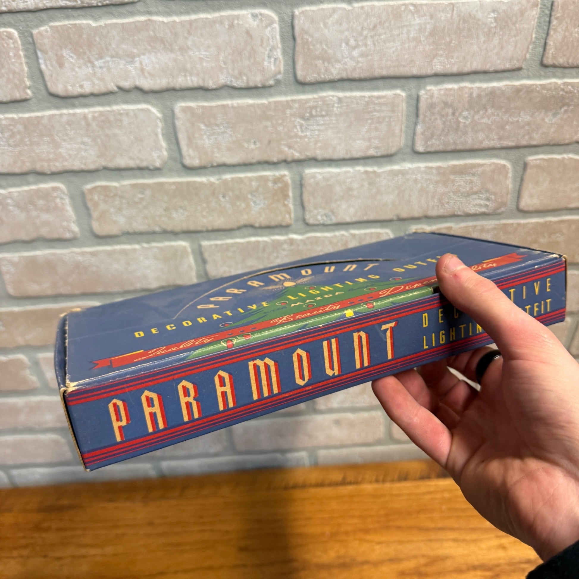 Vintage Christmas Lights Xmas Box Decor Paramount Box Only Mazda