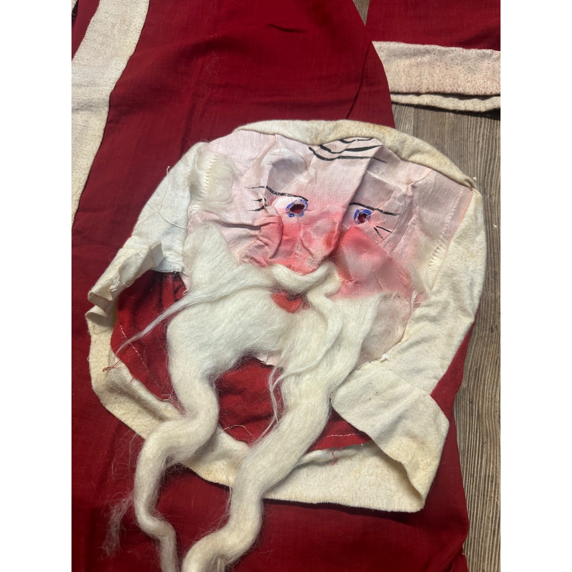 Vintage 1920s-30s Santa Claus Christmas Costume Mask Jacket Pants