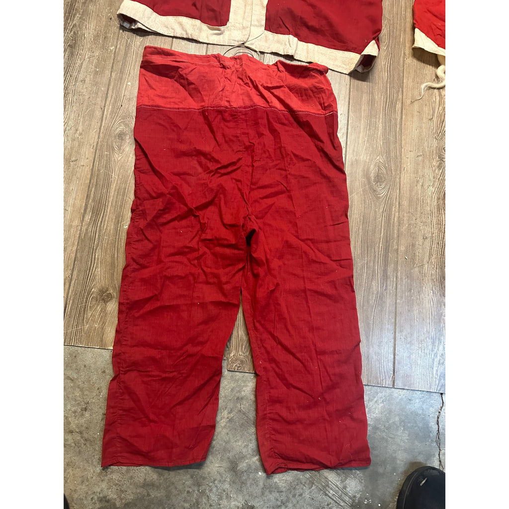 Vintage 1920s-30s Santa Claus Christmas Costume Mask Jacket Pants