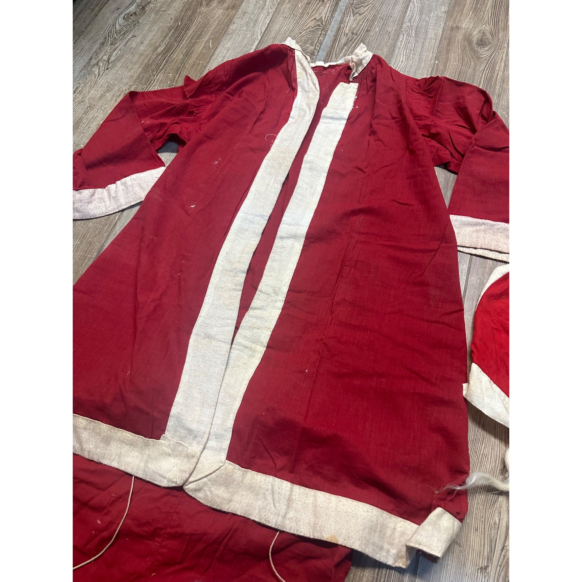 Vintage 1920s-30s Santa Claus Christmas Costume Mask Jacket Pants