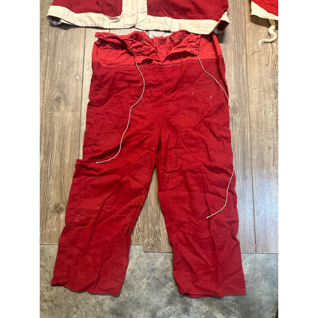 Vintage 1920s-30s Santa Claus Christmas Costume Mask Jacket Pants