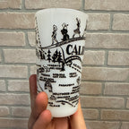 Vintage State Drinking Milk Glass California Cities, Attractions and Parks