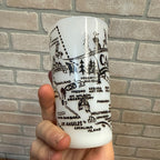 Vintage State Drinking Milk Glass California Cities, Attractions and Parks