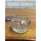 Vintage Pair of Solid Sterling Silver Lidded Dresser / Vanity Powder Jars
