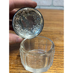 Vintage Pair of Solid Sterling Silver Lidded Dresser / Vanity Powder Jars