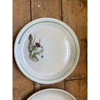Buchan Thistle Serving Scotland Stoneware Pottery (4) 10" Dinner Plates