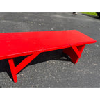 Antique Vintage Red Painted Small Farmhouse Bench