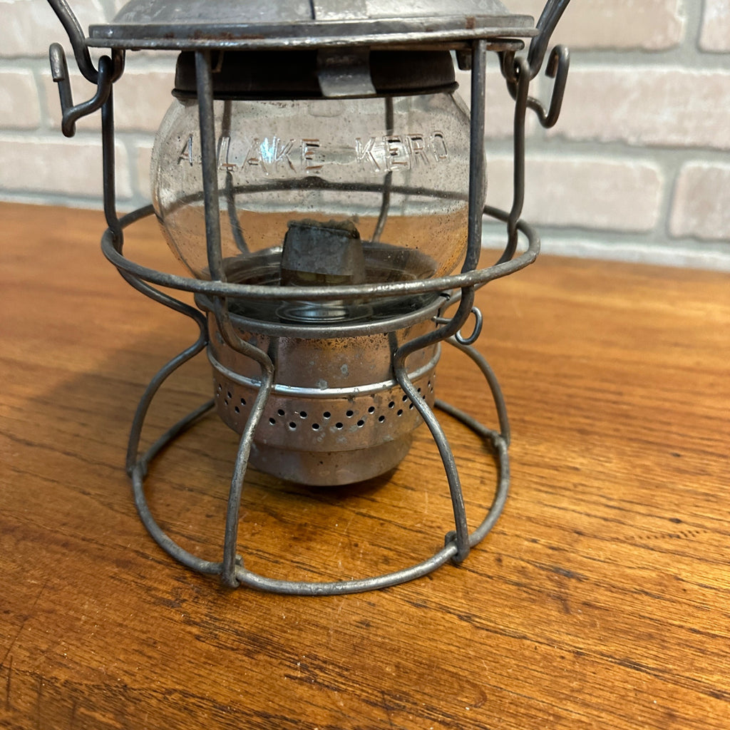 Vintage Adlake Chicago Milwaukee & St Paul Railroad Lantern Embossed Stamp