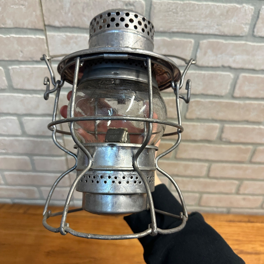 Vintage Adlake Chicago Milwaukee & St Paul Railroad Lantern Embossed Stamp