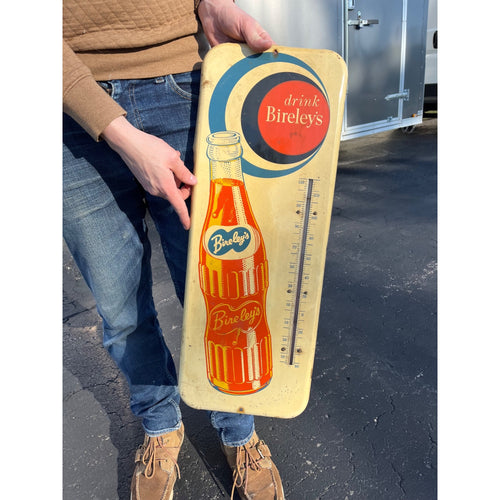 Vintage Drink Bireley's Thermometer Soda Pop Advertising Sign Large 26"
