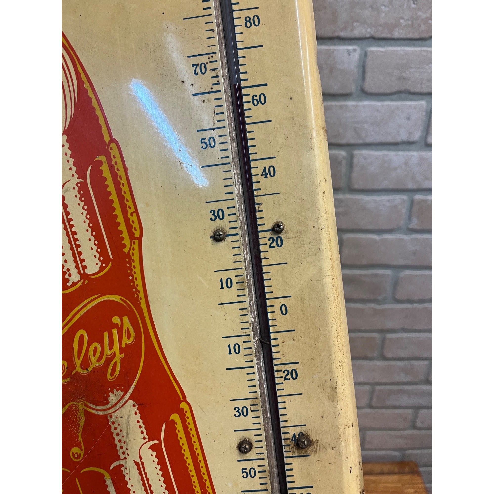 Vintage Drink Bireley's Thermometer Soda Pop Advertising Sign Large 26"