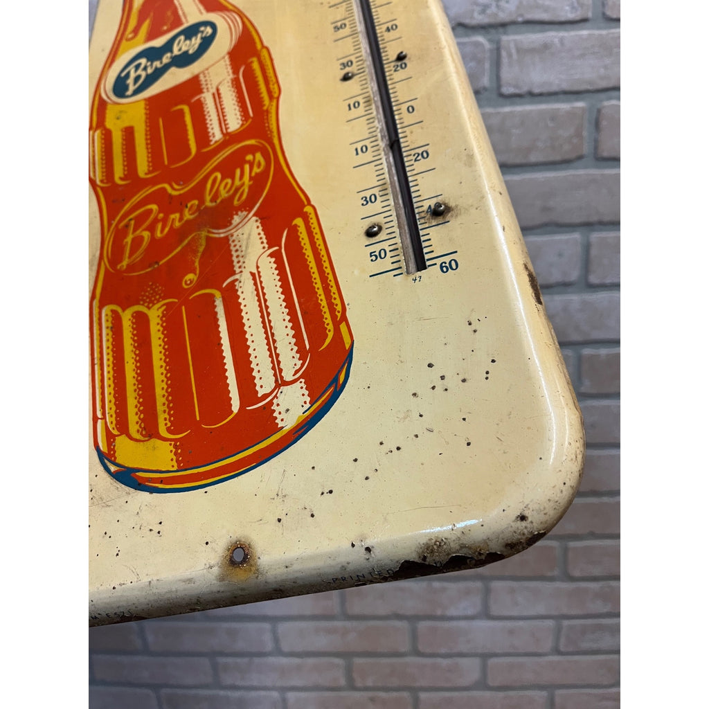 Vintage Drink Bireley's Thermometer Soda Pop Advertising Sign Large 26"