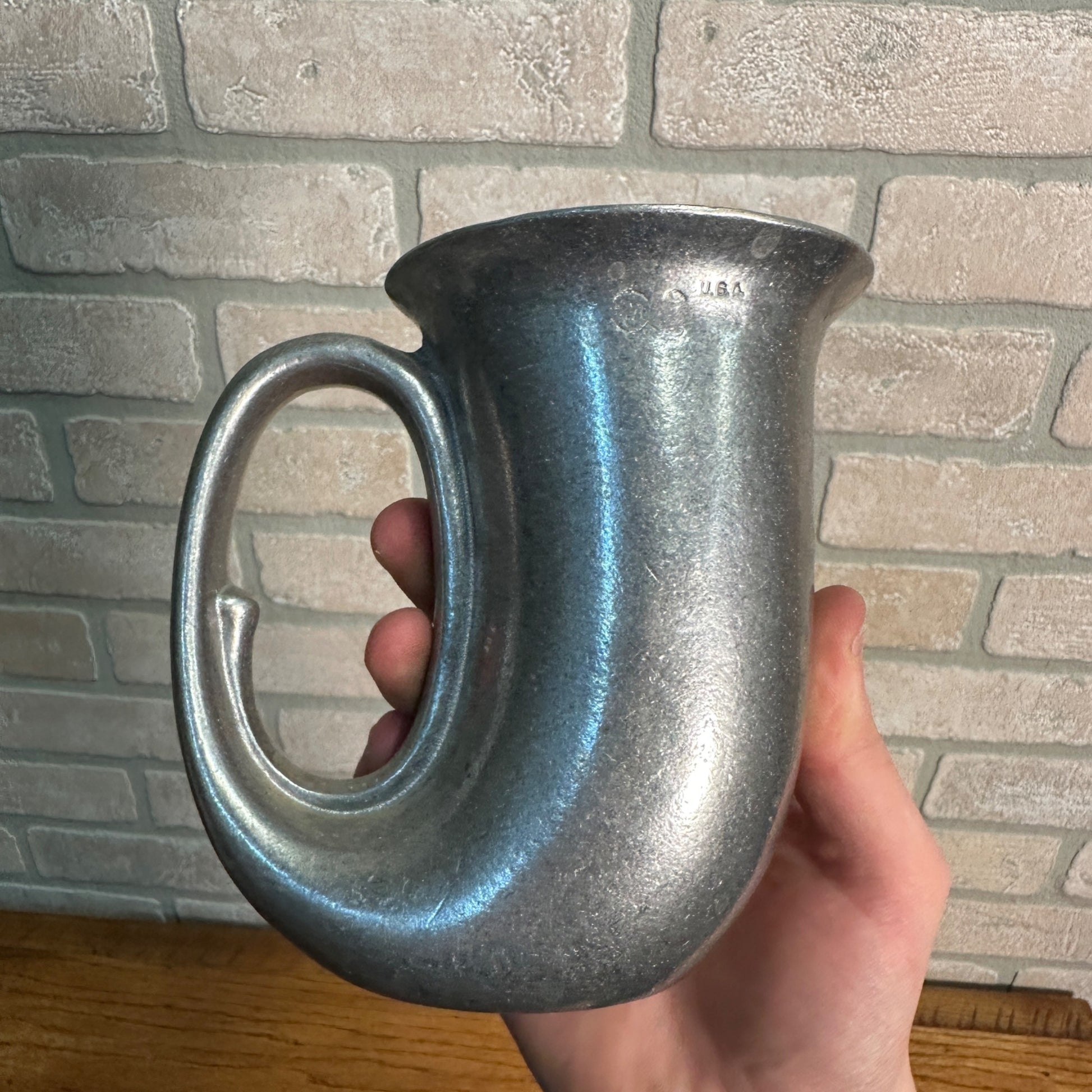 Armetale Vintage Pewter Horn Tankard Mug Beer Ale Stein Cup Wilton