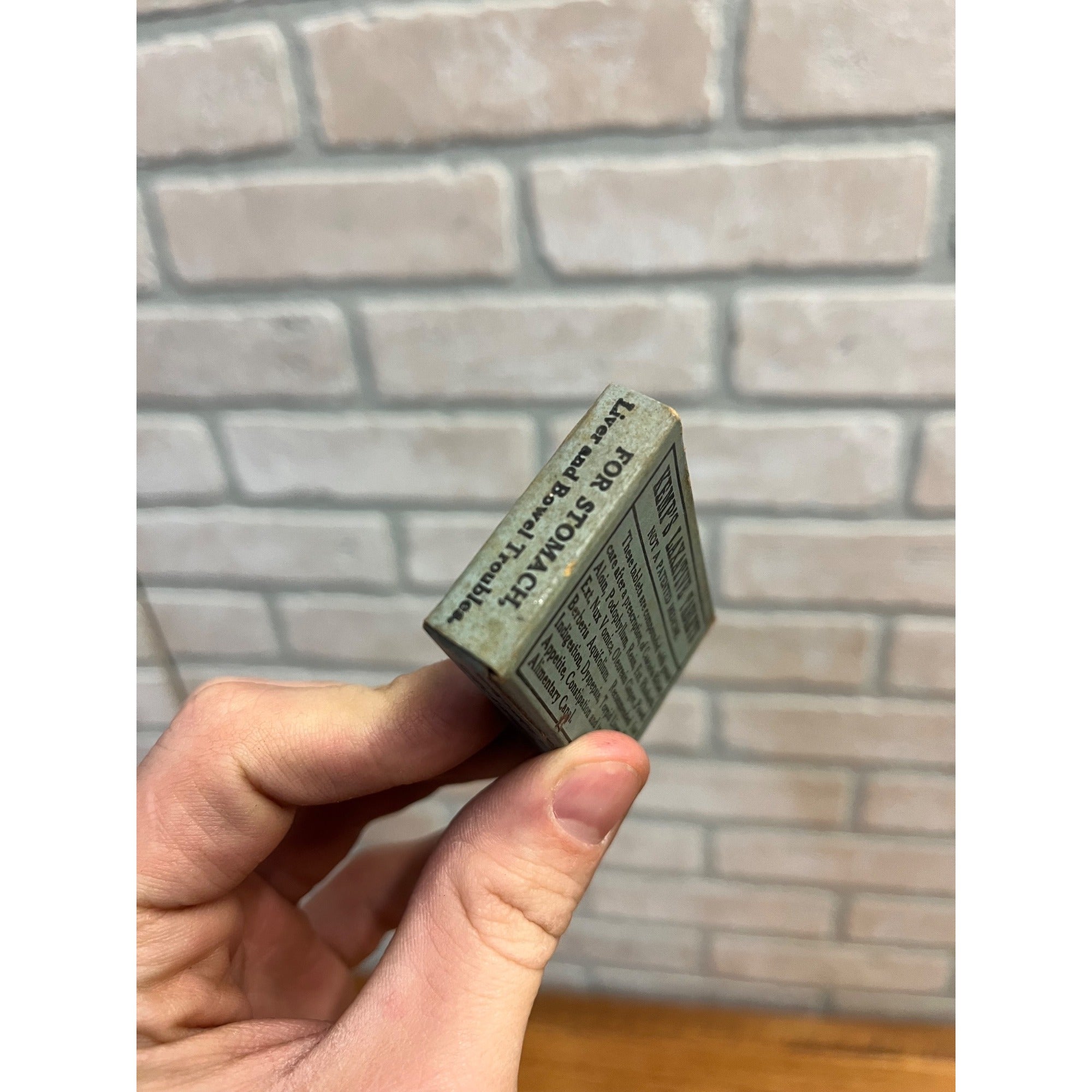 Vintage Kemp's Laxative Tablets Pharmacy Quack Medicine Box w/ Contents