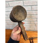 Vintage Pair Wood Barrelmaking Cooper Hand Tools Mallet & Bung Hole Auger Winemaking Primitive