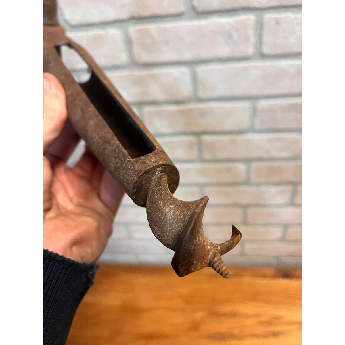 Vintage Pair Wood Barrelmaking Cooper Hand Tools Mallet & Bung Hole Auger Winemaking Primitive