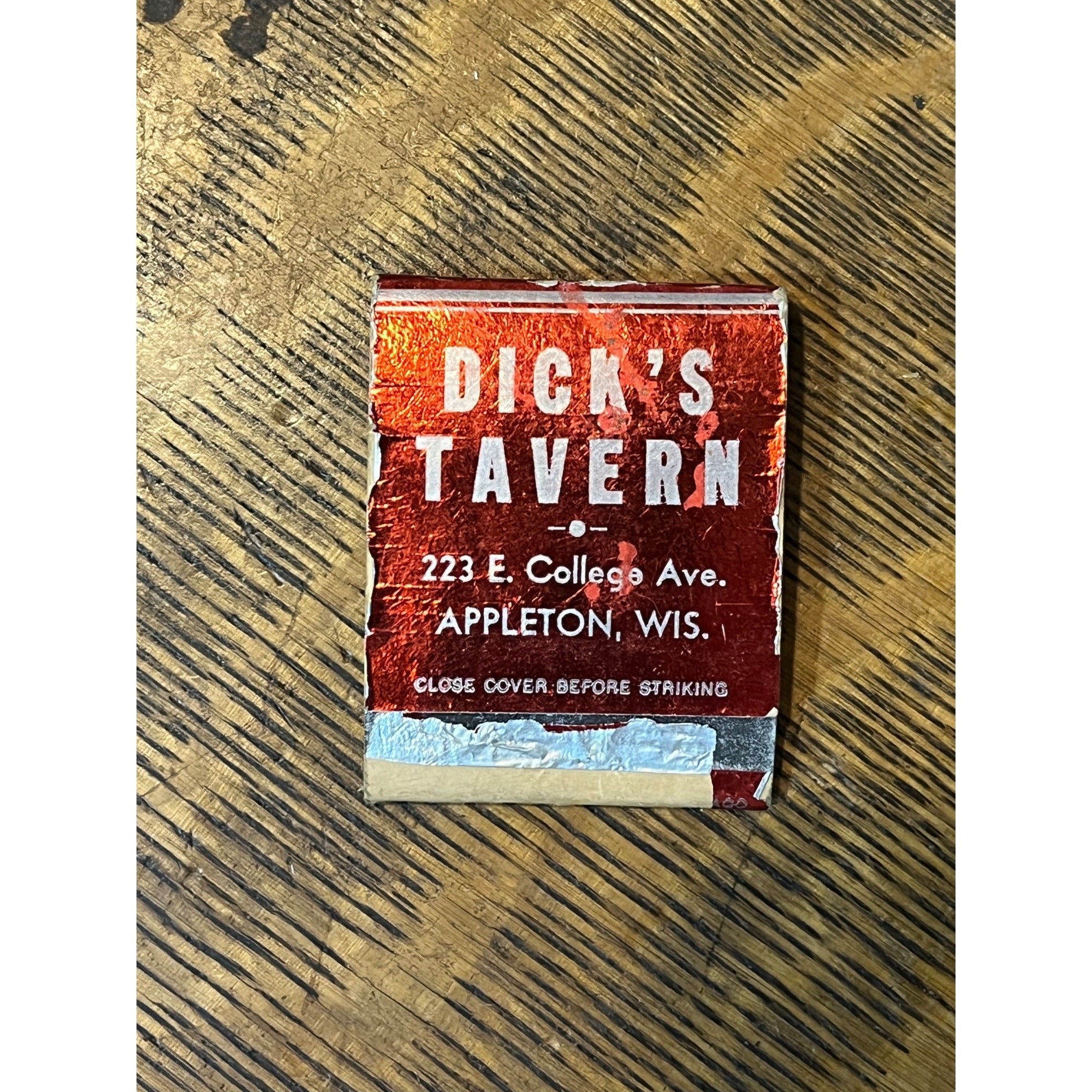 Vintage Matchbook Advertising Dicks Tavern - Appleton, Wis