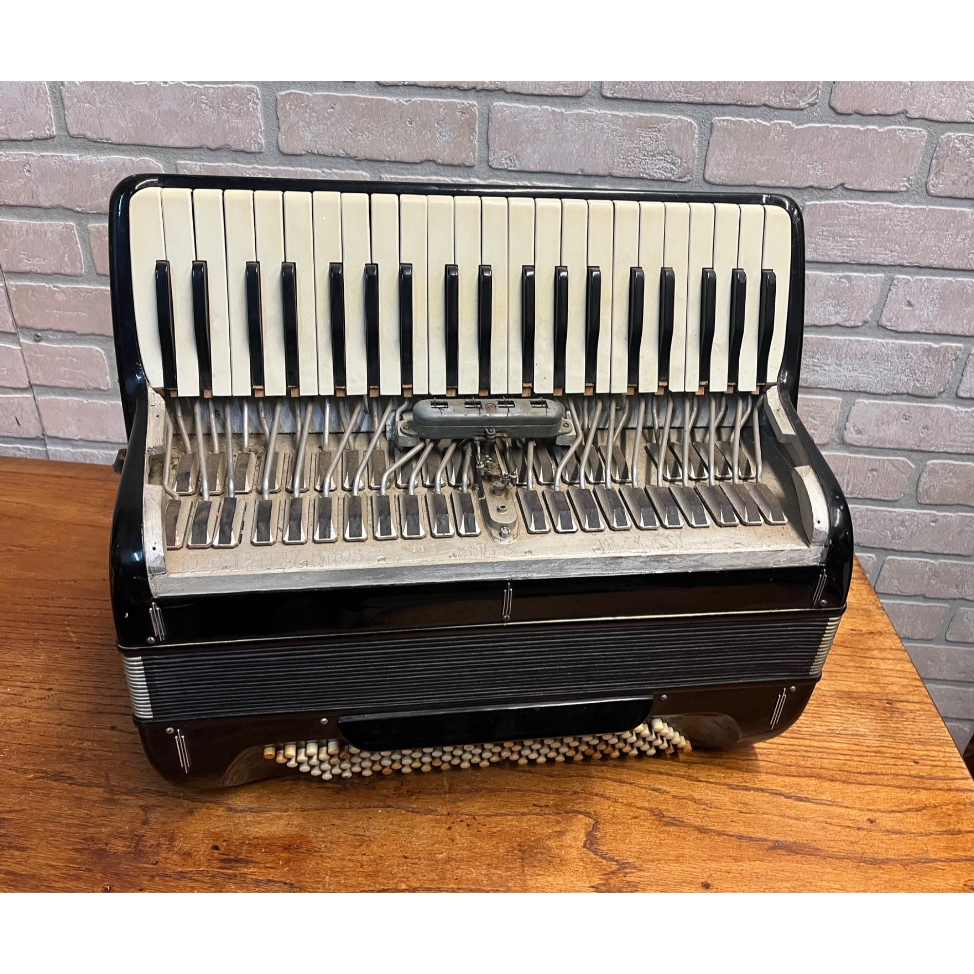 Vintage Piano Key Accordion Musical Instrument Patti Bros Milwaukee Wis