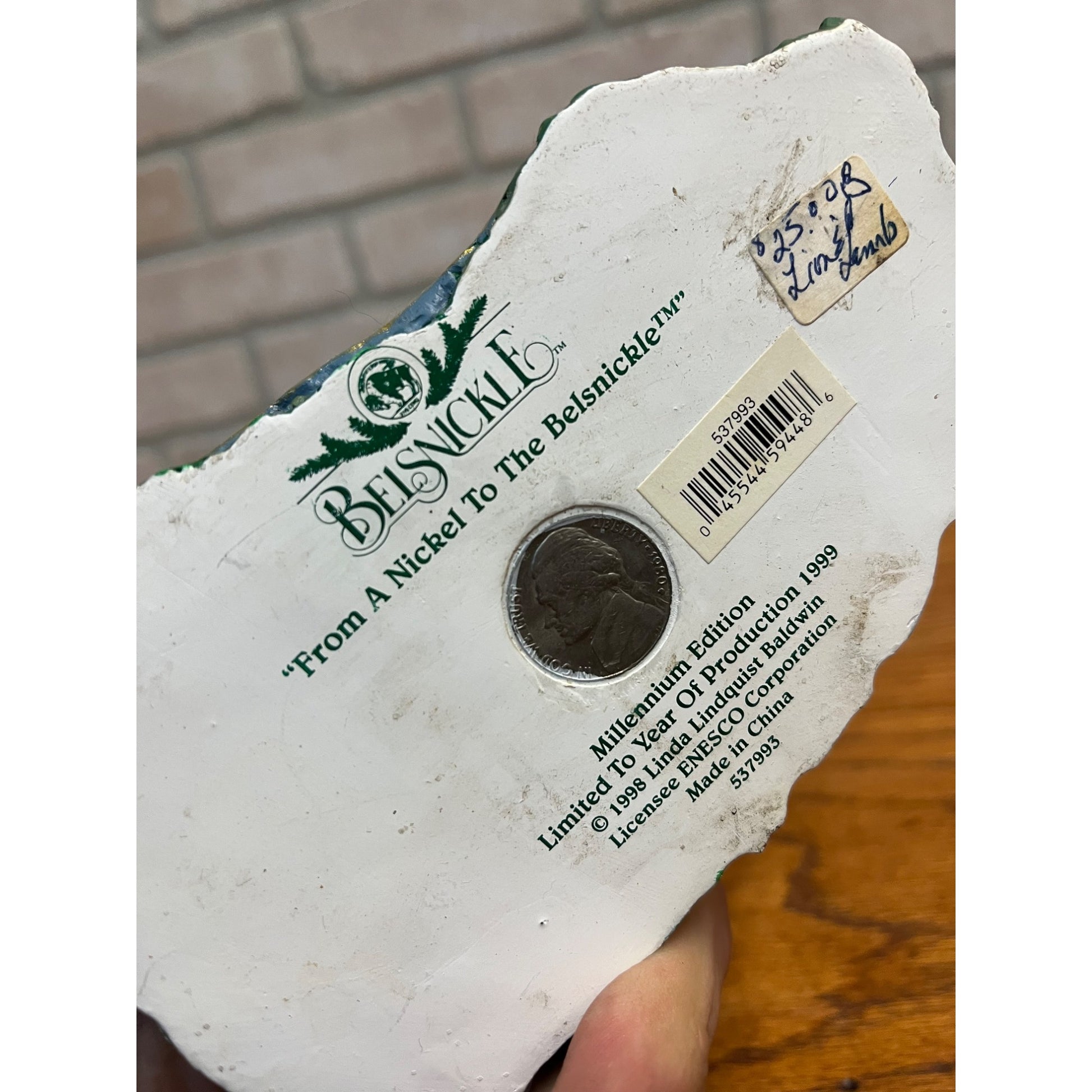 1998 Enesco Linda Baldwin Belsnickle Millennium Lion Lamb Peace Figure Nativity