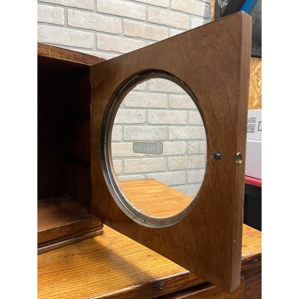 Antique Art Deco Sterilizer Medical Apothecary Barber Display Cabinet Case