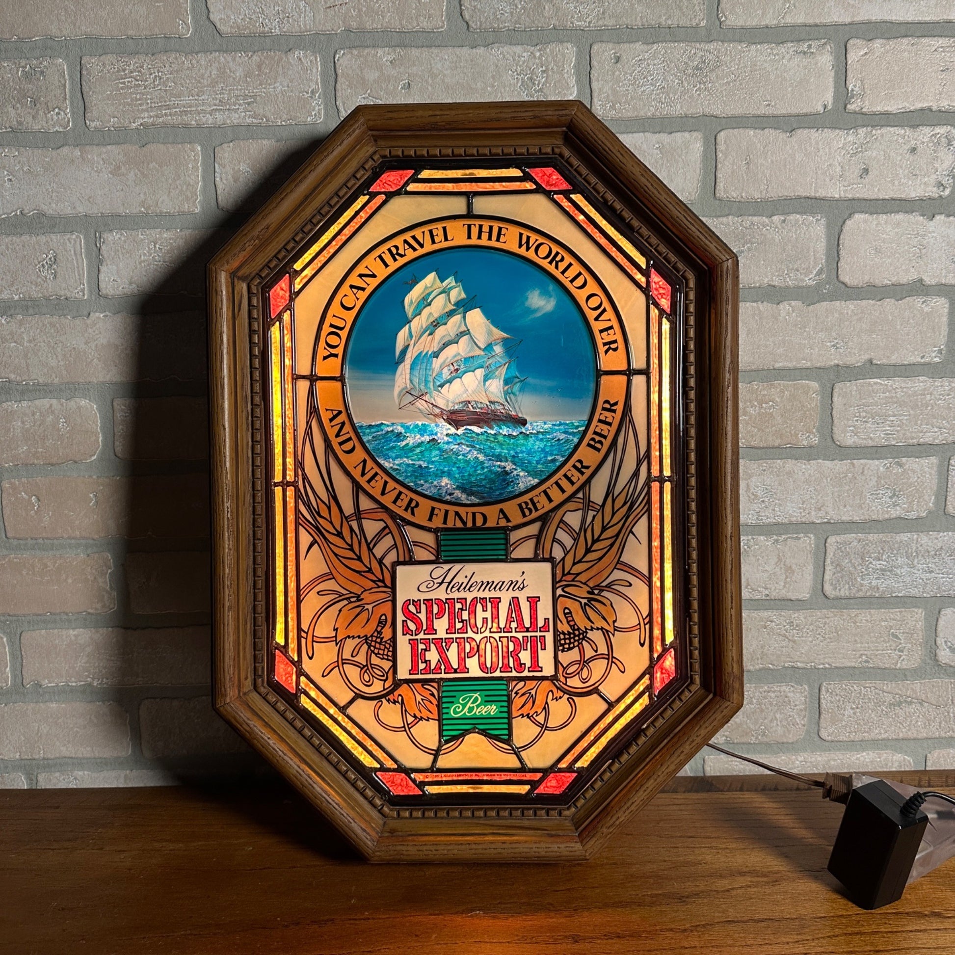 Vintage 1982 Heileman's Special Export Beer Motion Lighted Bar Advertising Sign