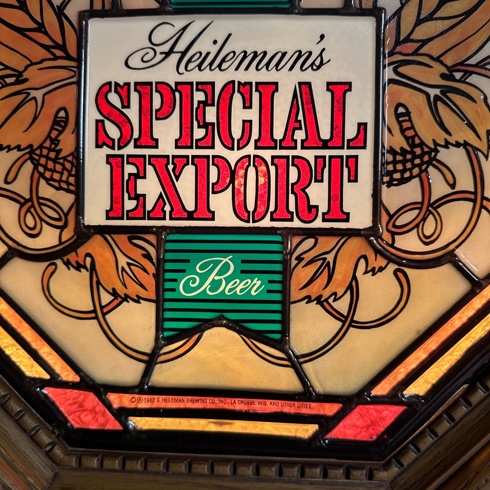 Vintage 1982 Heileman's Special Export Beer Motion Lighted Bar Advertising Sign