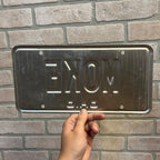Vintage Ohio Vanity License Plate "MOKE" Embossed Auto Tag Mini Moke BMC Mule