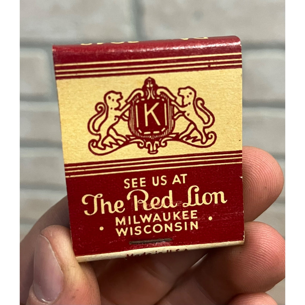 Vintage 1930s Knickerbocker Hotel  - Milwaukee Wisconsin - FULL Matchbook WI Wis