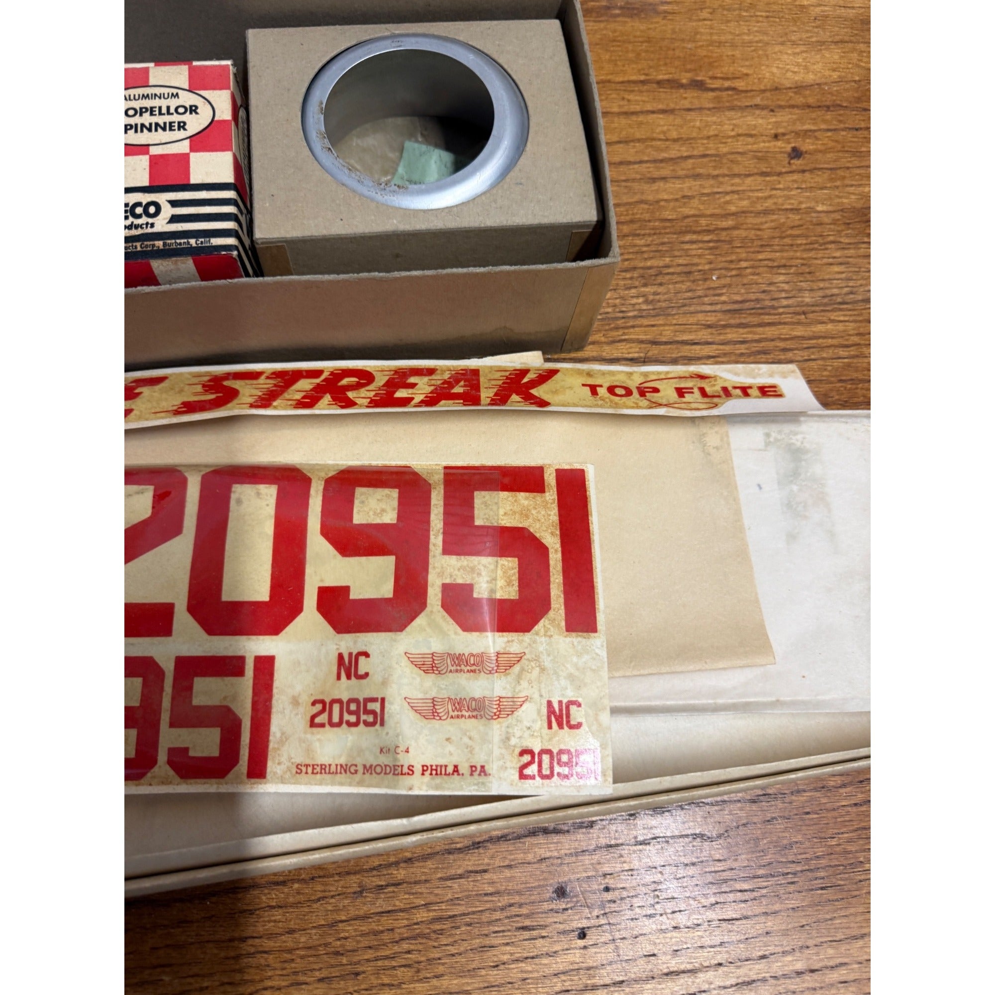 Vintage Sterling Models Waco Airplane SRE Kit C-4 Kit (Incomplete) As-Found