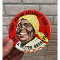Vintage 1930s Aunt Jemima Breakfast Club "Eat A Better Breakfast" Black Americana Pinback Button