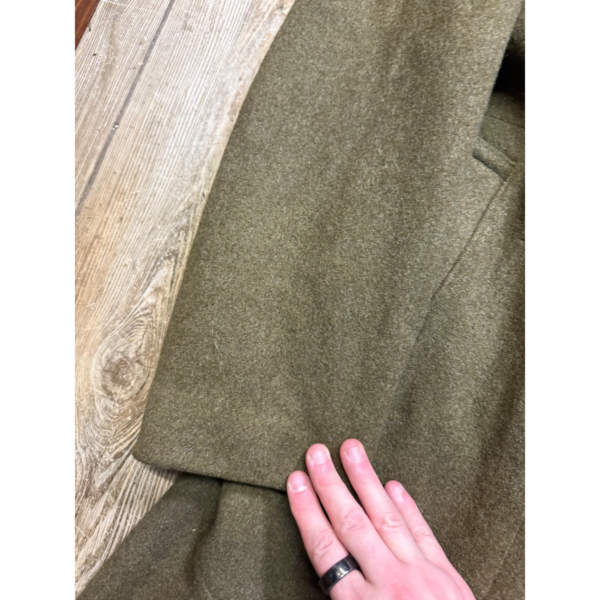 Vintage WW2 era US Army Wool Overcoat Trench Coat Military Korean War