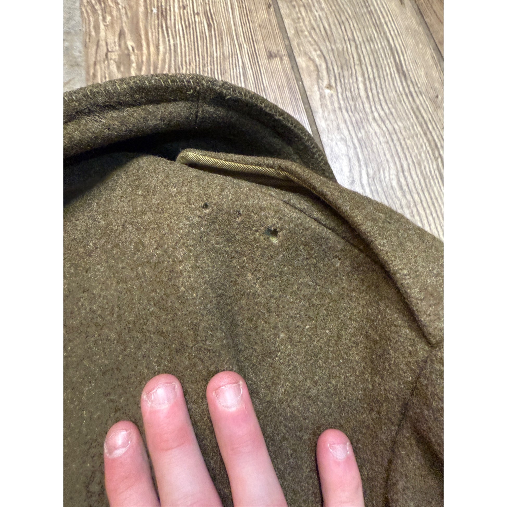 Vintage WW2 era US Army Wool Overcoat Trench Coat Military Korean War