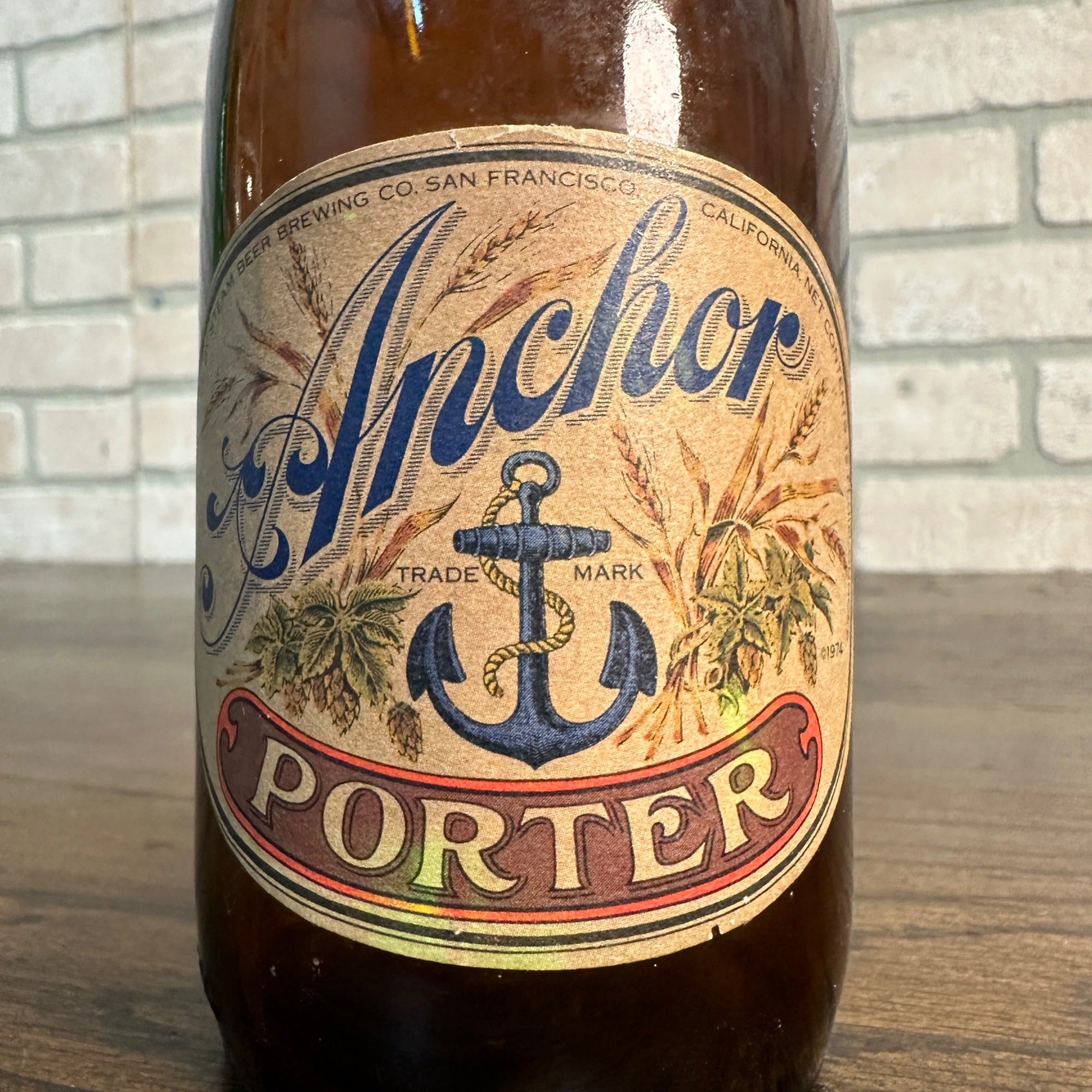 Rare Old Vintage "ANCHOR PORTER" Beer Bottle Anchor Brewing Co. San Francisco CA