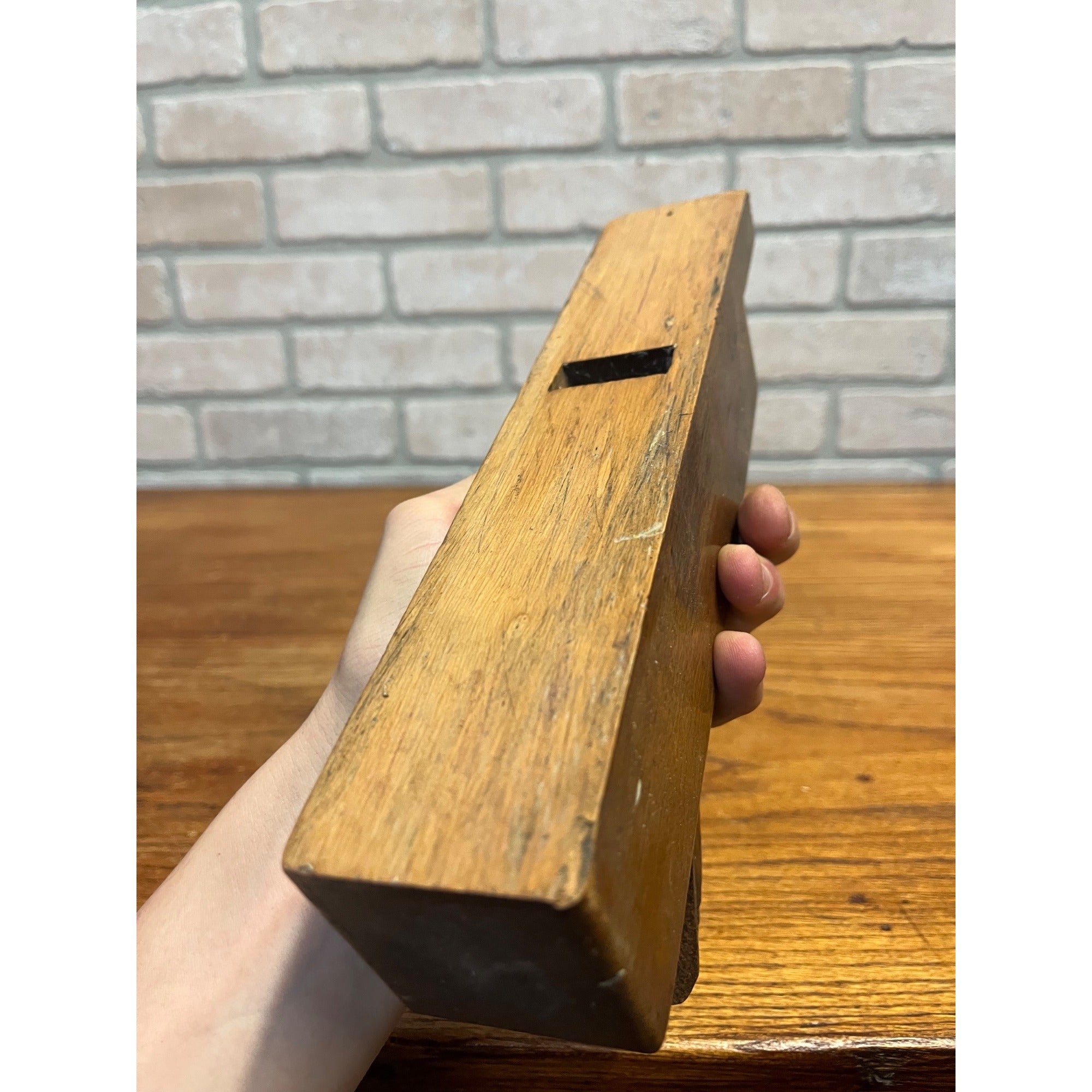 Antique Primitive German Peugeot Freres Woodworking Plane 1-1/4" Tool Horned